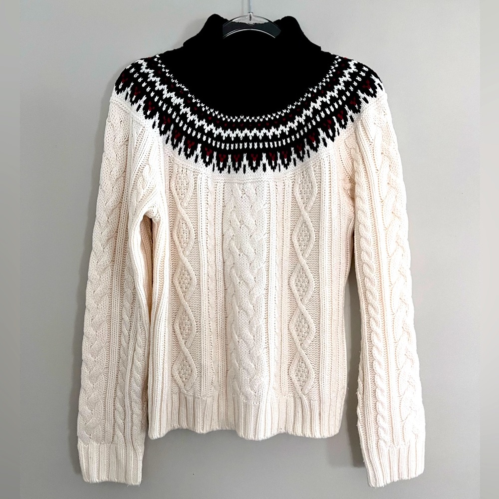 ST JOHNS BAY | L | FAIRISLE cable knit sweater